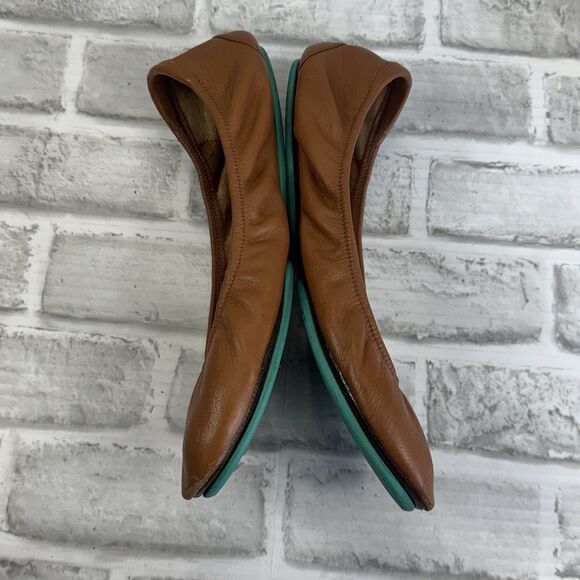 Tieks Women's 10 Chestnut Leather The Ballet Flat Matte Full Grain Comfort Shoes - Picture 15 of 15